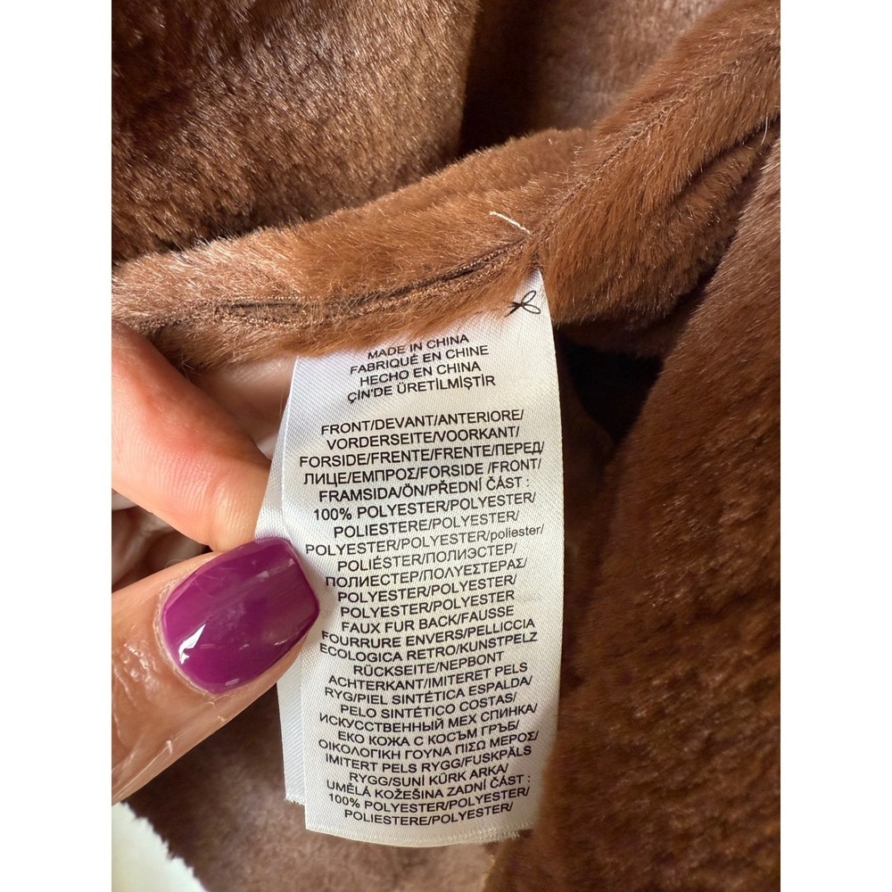 Lauren Ralph Lauren Brown Faux Shearling Jacket - Picture 10 of 10